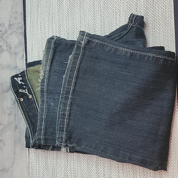 LA Idol Jeans Women's Size 3 USA Blue Denims Bootcut - Picture 5 of 8